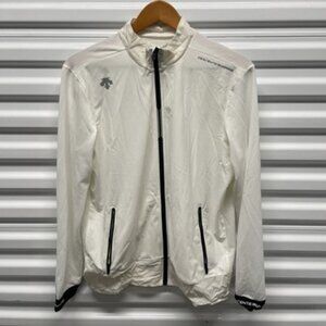 Descente Running Jacket Full Zip White Men's Size Small
